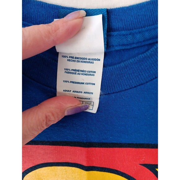 Superman Shirt Men's Medium Blue Short Sleeve Tee Logo DC Comics - Picture 6 of 16